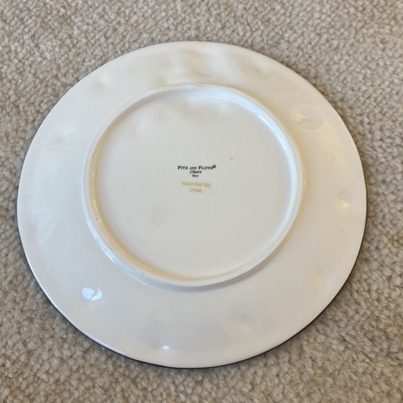 Fitz & Floyd three dimensional saucer or candle plate “ Cheers “ pattern - Picture 2 of 4